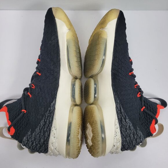Nike Lebron XV 15 Bright Crimson Men's Black Red Sneakers AQ2363-002 US Sz 11.5 - Picture 6 of 8
